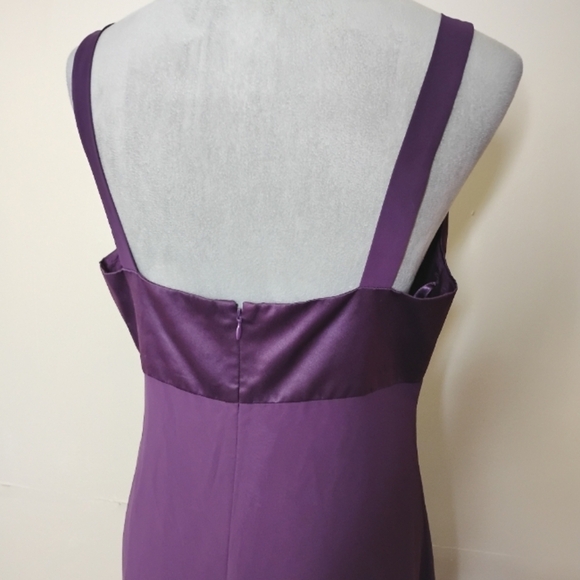 Papell Boutique Formal Maxi Dress Size 10 Deep Purple Elegant Evening Gown - Picture 4 of 6